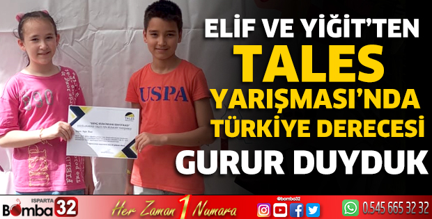 Elif ve Yiğit’ten Tales Yarışması’nda Türkiye Derecesi