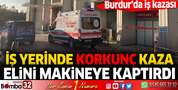 Elini çim biçme makinesine kaptırdı!
