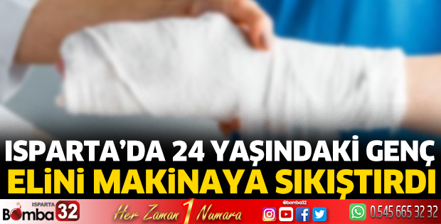 Elini makinaya sıkıştırdı