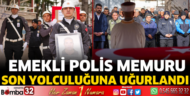 Emekli polis memuru son yolculuğuna uğurlandı