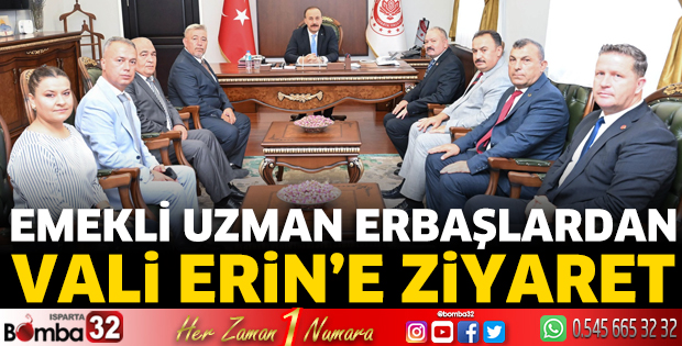 Emekli Uzman Erbaşlardan Vali Erin’e Ziyaret