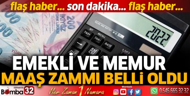 Emekli ve memura maaş zammı belli oldu