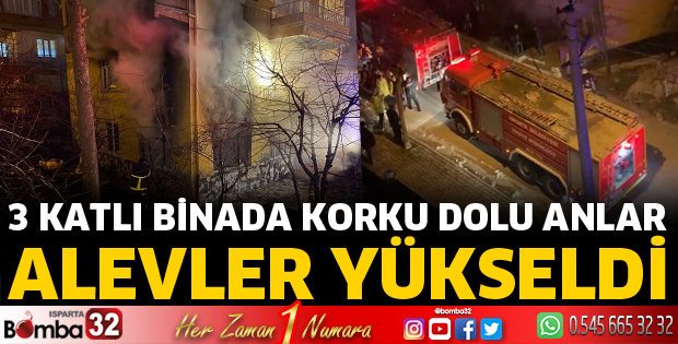 Emre Mahallesinde ev yangını