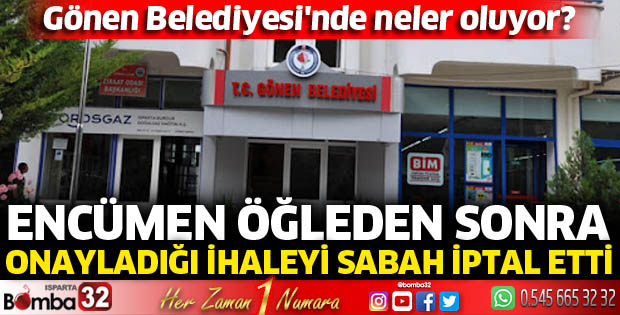 Encümen öğleden sonra onayladığı ihaleyi sabah iptal etti