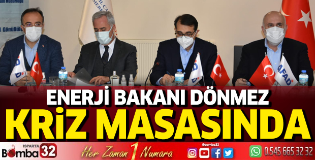 Enerji Bakanı Dönmez kriz masasında 