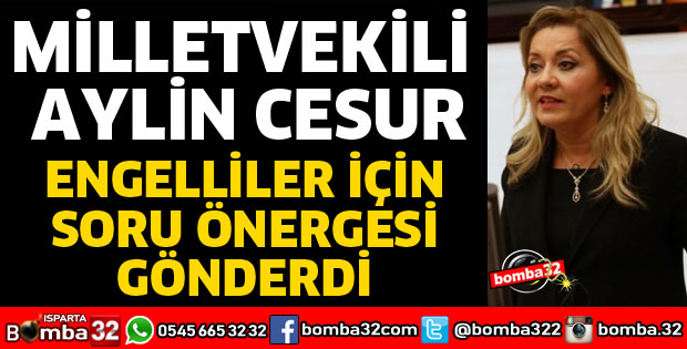 ENGELLİLER İÇİN SORU ÖNERGESİ GÖNDERDİ