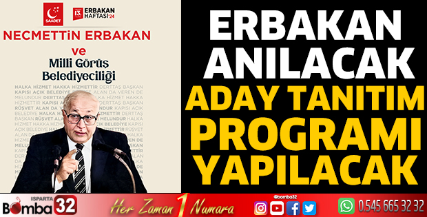 Erbakan anılacak