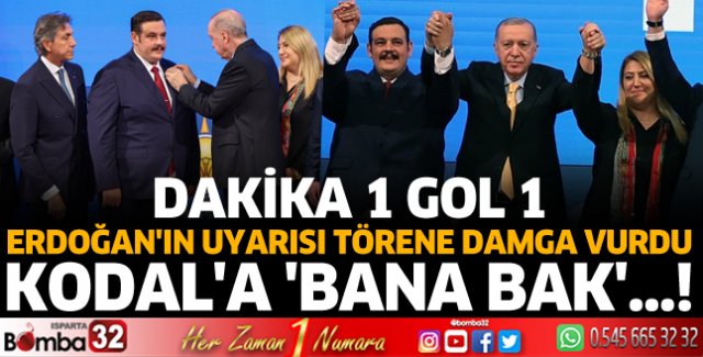 Erdoğan'ın uyarısı törene damga vurdu