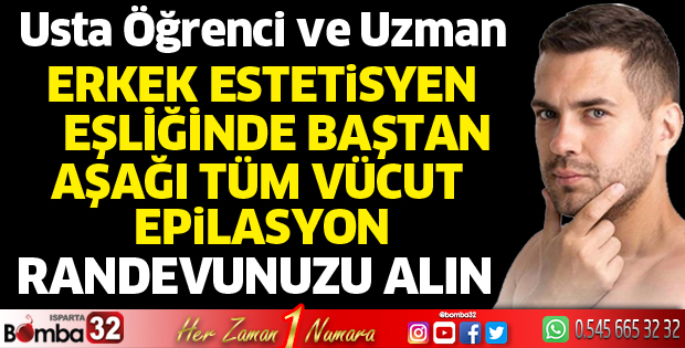 Erkek estetisyen eşliğinde tüm vücut epilasyon