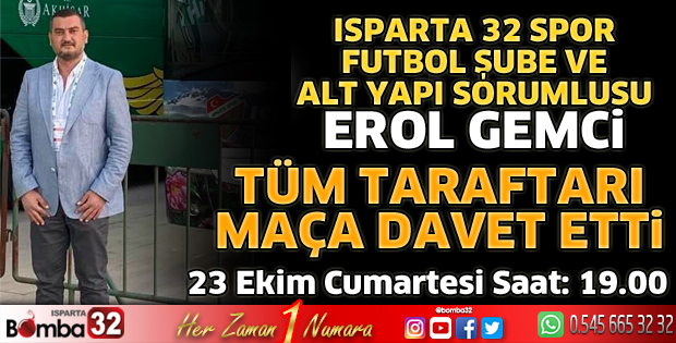 Erol Gemci'den maça davet