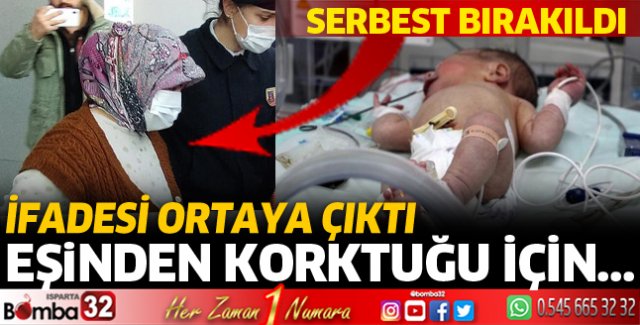 Eşinden korktuğu için tek başına doğurup, komşusunun evinin önüne bırakmış