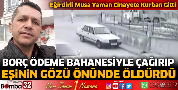 Eşinin gözü önünde öldürdü