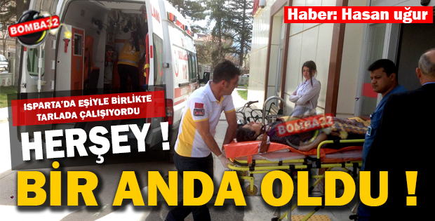 EŞİYLE TARLADA ÇALIŞIYORDU BİR ANDA...