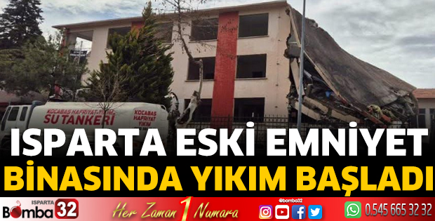 Eski emniyet binasında yıkım başladı