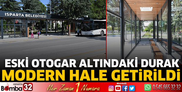 Eski otogar altındaki otobüs durağı modern hale getirildi 