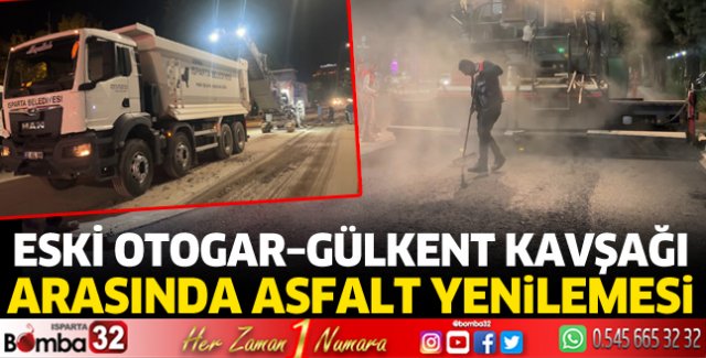Eski Otogar–Gülkent Kavşağı arasında asfalt yenilemesi yapıldı
