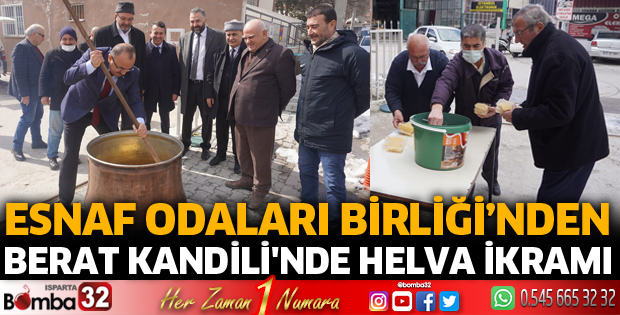 Esnaf Odaları Birliği’nden helva ikramı