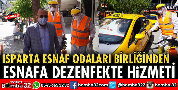 ESNAF ODALARI BİRLİĞİNDEN ESNAFA DEZENFEKTE HİZMETİ 