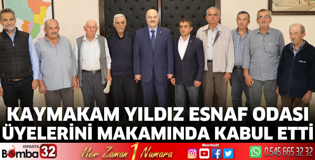 Esnaf odasını makamında kabul etti