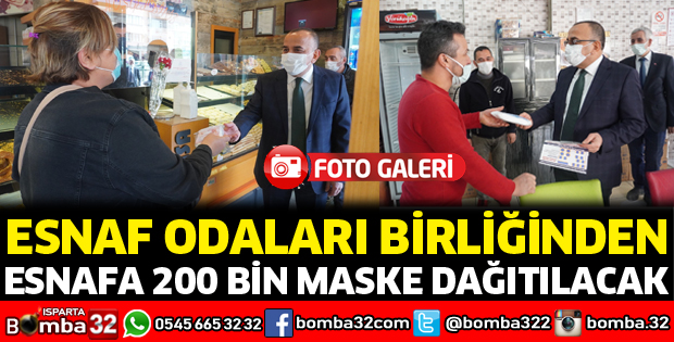 Esnafa 200 bin maske dağıtılacak