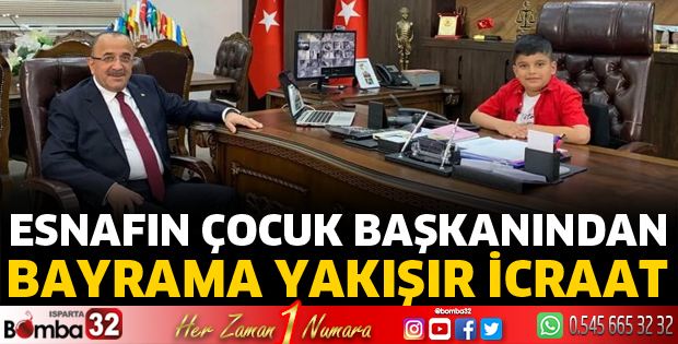 Esnafın çocuk başkanından bayrama yakışır icraat