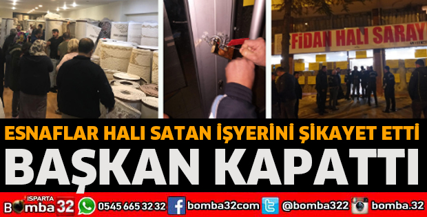 ESNAFLAR ŞİKAYET ETTİ BAŞKAN KAPATTI