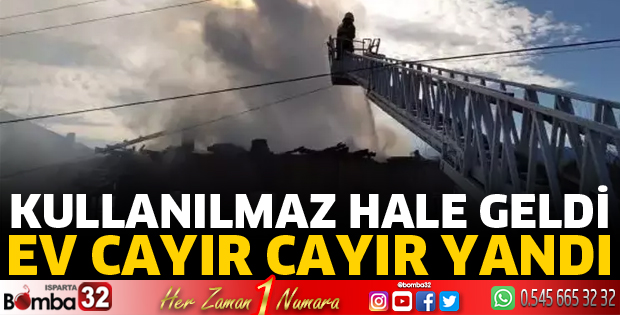 Ev cayır cayır yandı