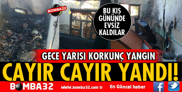 EV TAMAMEN YANARAK KULLANILAMAZ HALE GELDİ