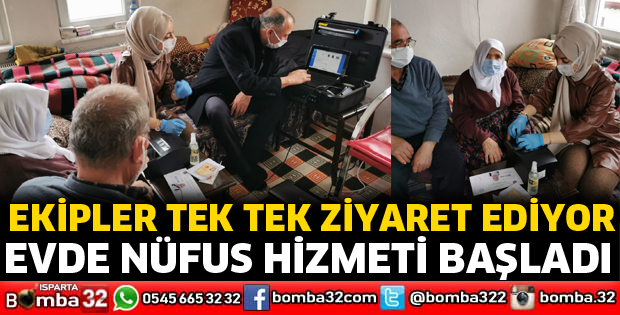 Evde nüfus hizmeti başladı