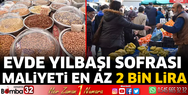 Evde yılbaşı sofrası maliyeti en az 2 Bin lira