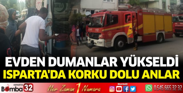 Evden dumanlar yükseldi