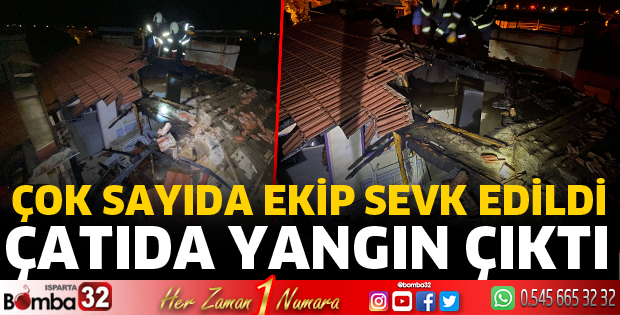 Evin çatı katında yangın çıktı