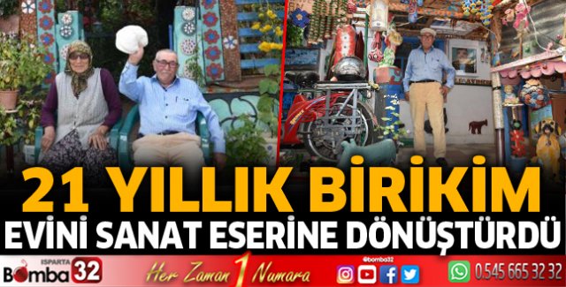 Evini sanat eserine dönüştürdü