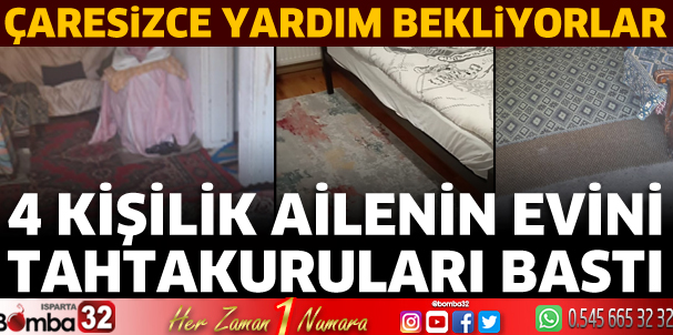 Evini tahtakuruları basan aile yardım bekliyor