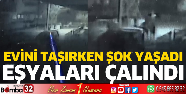 Evini taşırken hırsızlık şoku yaşadı