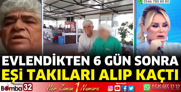 Evlendikten 6 gün sonra, eşi takıları alıp kaçtı