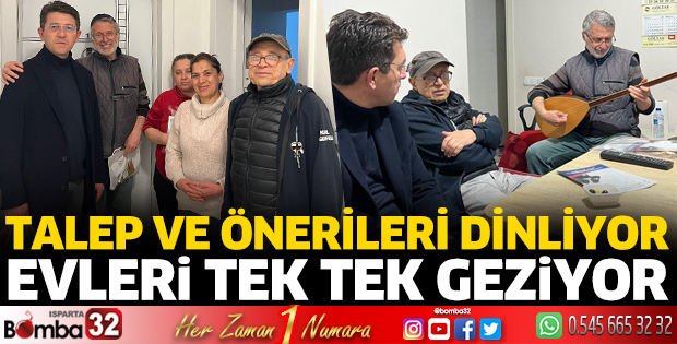 Evleri tek tek geziyor
