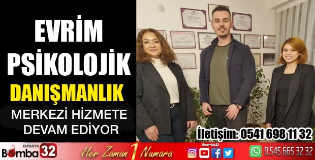 EVRİM PSİKOLOJİK DANIŞMANLIK  MERKEZİ HİZMETE DEVAM EDİYOR