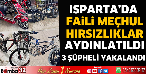 Faili meçhul hırsızlıklar aydınlatıldı