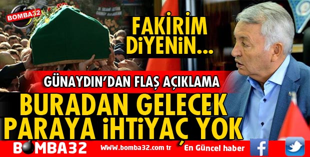 FAKİRİM DİYENDEN CENAZE ÜCRETİ ALINMAYACAK