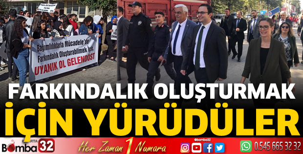 Farkındalık oluşturmak için yürüdüler