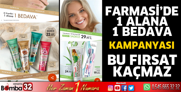 Farmasi'de 1 alana 1 bedava kampanyası