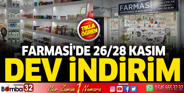 Farmasi'de 26-28 Kasım arası dev indirim!