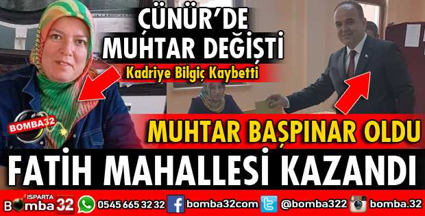 FATİH VE ÇÜNÜR MAHALLELERİNDE MUHTAR DEĞİŞTİ