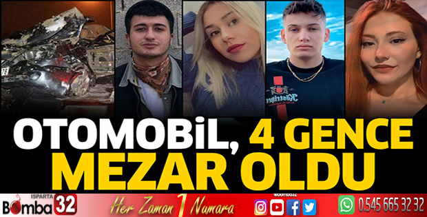 Feci kazada 4 genç hayatını kaybetti
