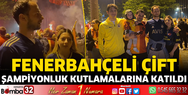 Fenerbahçeli çift, şampiyonluk kutlamalarına katıldı