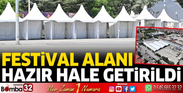 Festival alanı hazır hale getirildi