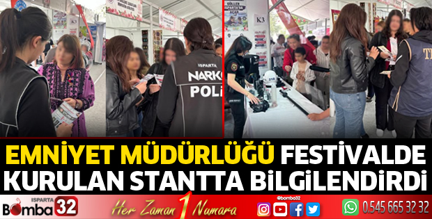 Festivalde kurulan stantta vatandaşı bilgilendirdiler