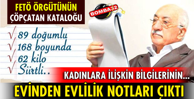 FETÖ'cünün evinden çıkan evlilik notları