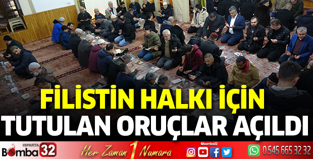 Filistin halkı için tutulan oruçlar açıldı